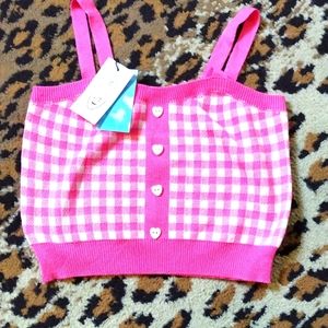 CIDER "I love you so" knit tank sz.S